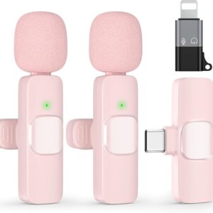 USB C Mini Wireless Lavalier Microphone