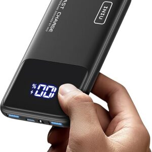INIU Portable Charger, Slimmest Fast Charging 10000mAh USB C in/Out Power Bank